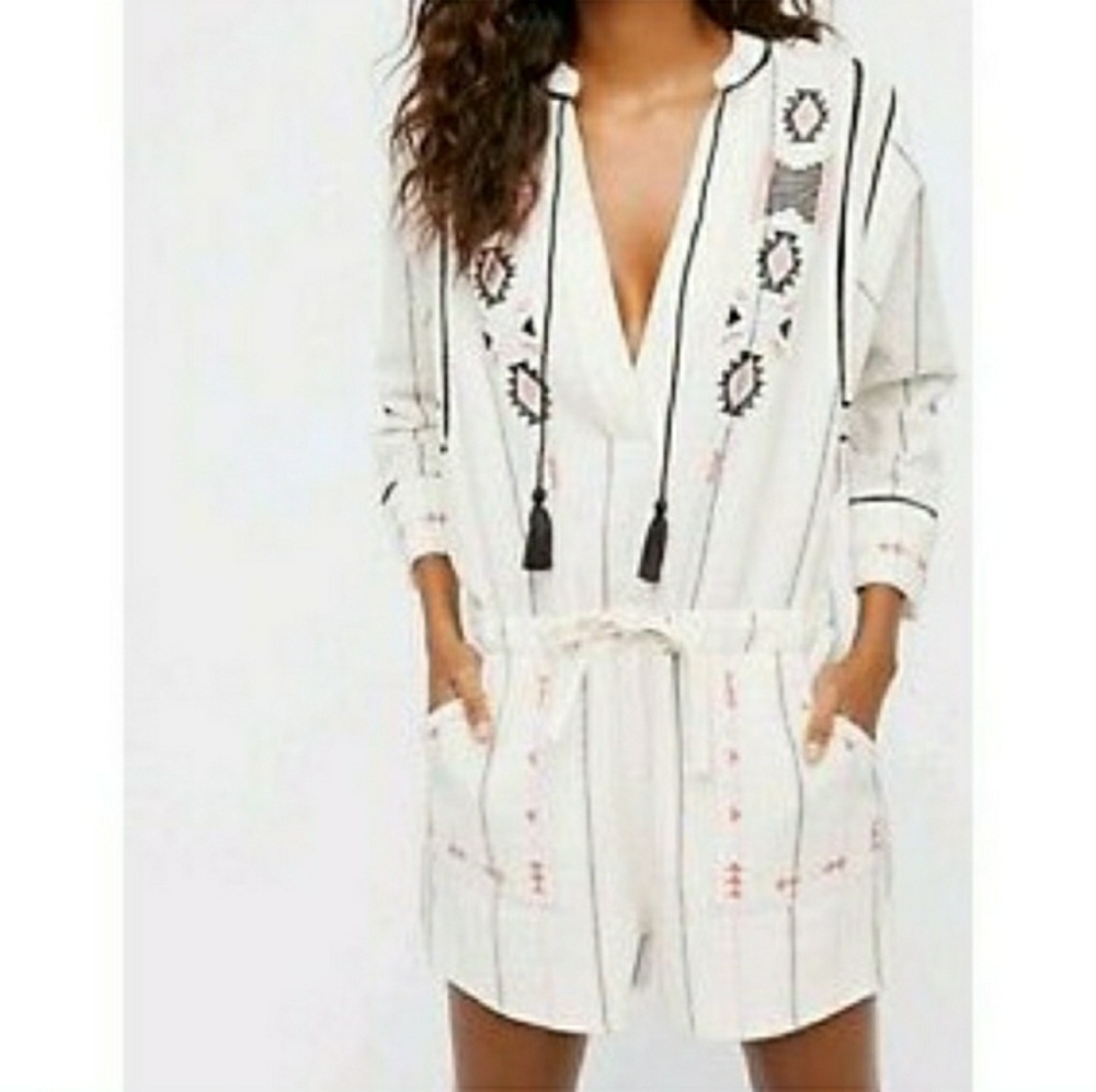 Free People Aztec striped romper small